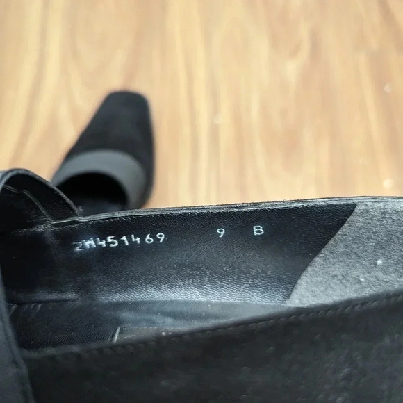 Stuart Weitzman Suede Pump Shoes Women’s Size 9B Black Clog Heel 2W451469 - Picture 10 of 11